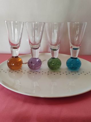 Lot de 4 verres à liqueur 