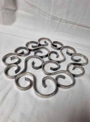 Dessous de plat vintage en métal argenté