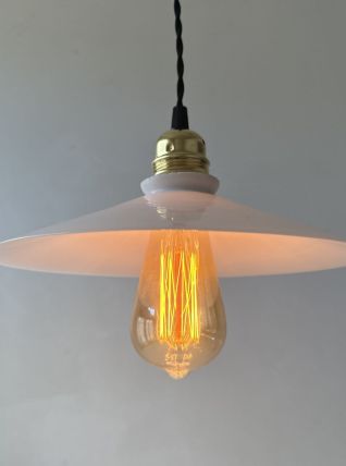 ANCIENNE SUSPENSION VINTAGE EN OPALINE 25 CM