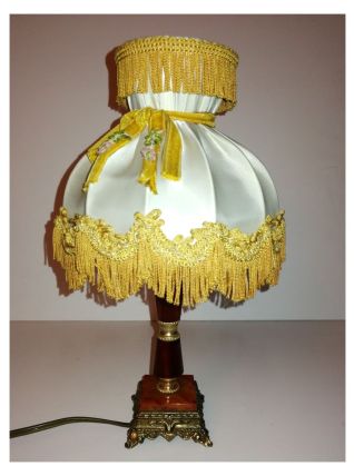 Rare Lampe vintage en marbre et laiton 60's