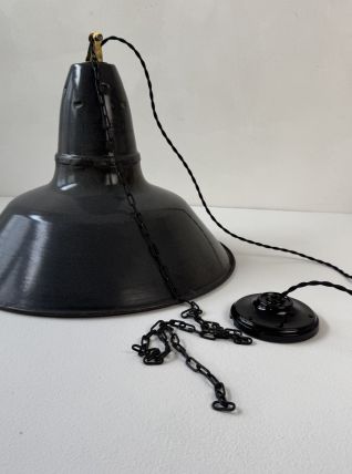ANCIENNE SUSPENSION INDUSTRIELLE 44 CM