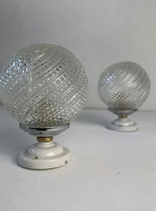 PAIRE D’ANCIENNES APPLIQUES RONDES VINTAGE