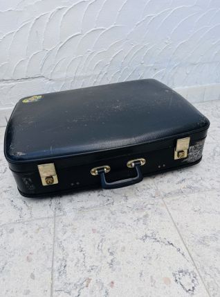 Valise en carton noir vintage