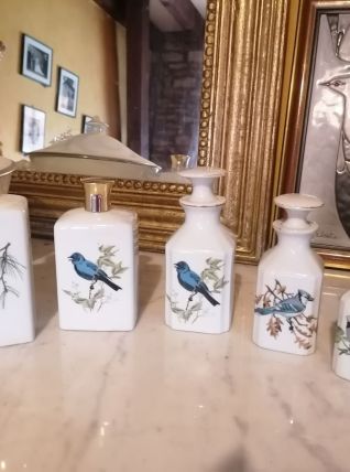 Lot de 5 Flacons Porcelaine de Paris 
