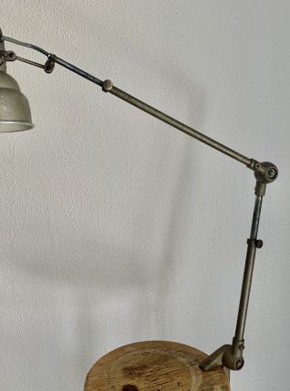Lampe vintage 1950 Lumina usine industrielle atelier - 75 cm