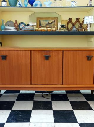 Enfilade pieds compas et cuir par Malora 1955 