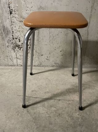 Tabouret en skaï années 70