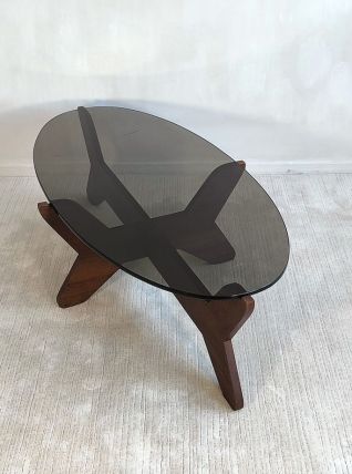Hugues Poignant – Magnifique table basse design 1960’s Hugue