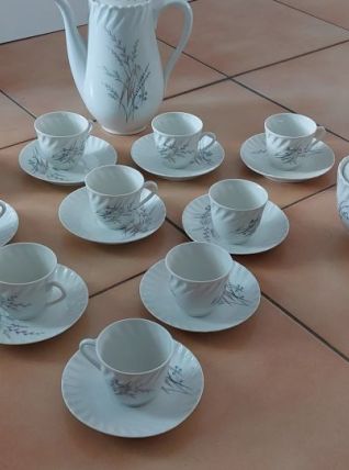 Service café 10 tasses vintage