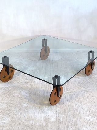 Iconique table basse design Gae Aulenti Fontana Arte