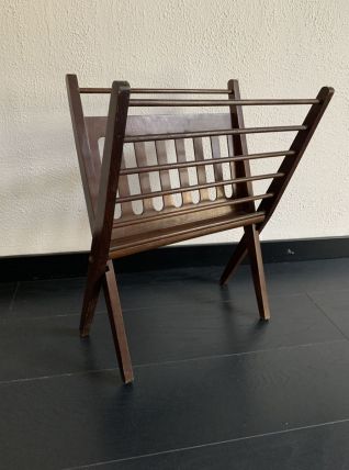 Porte-revues vintage 1960 Cees Braakman vinyles - 56 x 45 cm