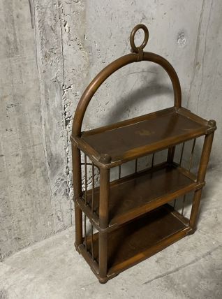 Etagère à épices en rotin années 70