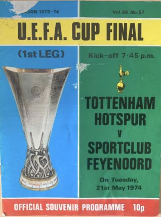 1974 UEFA Cup Final, Tottenham Hotspur v Feyenoord, 21.5.74