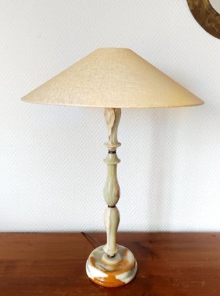 Lampe en onyx 62cm vintage 1970