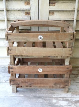 Paire de clayettes vintage