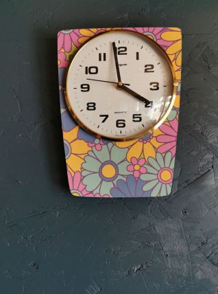 Horloge vintage pendule silencieuse années 70 "Hangarter"