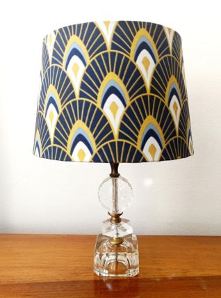 Lampe art déco abat-jour sur mesures aux palmettes 