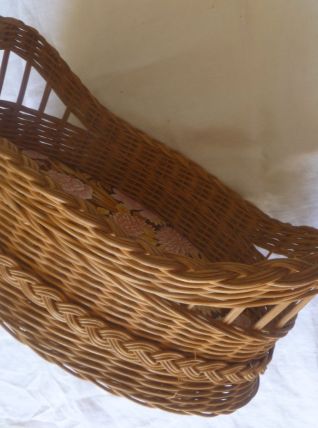 corbeille en osier , vintage