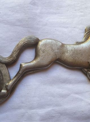 decapsuleur  cheval  metal argenté , vintage