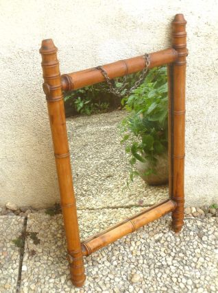 Miroir  "bambou"  vintage
