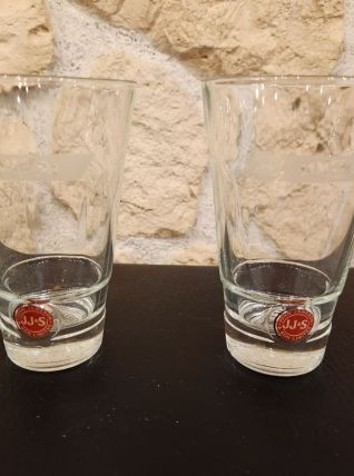 Lot de 2 verres à whisky Jameson vintage