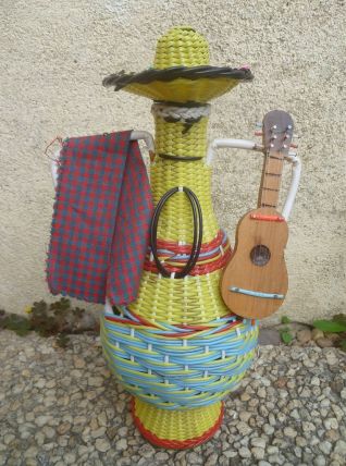 Bouteille scoubidou, vintage 