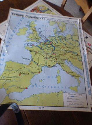 Carte pédagogique France- Europe occidentale