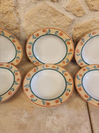 Lot de 6 assiettes creuses vintage - Collection Gallery
