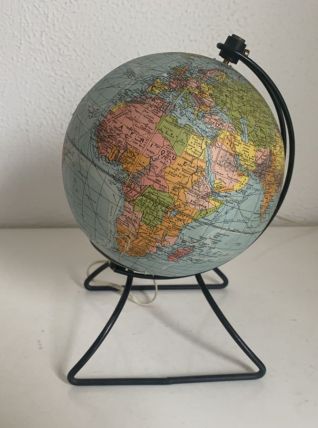 Globe vintage 1960 terrestre verre mappemonde Perrina - 24 c