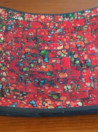 Coupe Artisanale terre cuite et mosaïque en verre collés