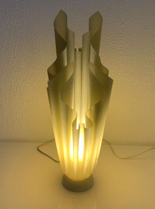 Lampe vintage 1970 de table Athéna Georgia Jacob vert amande