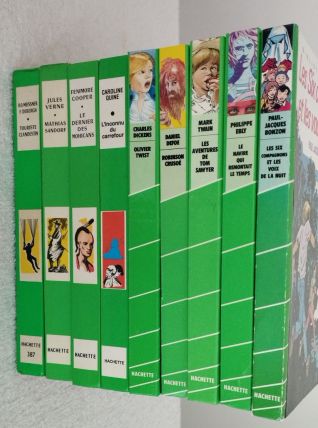 Lot 9 anciens Livres Bibliothèque Verte - Tendance déco