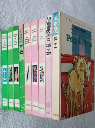 9 Anciens Livres Bibliothèque Verte et Rose - Tendance Déco