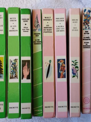 10 Anciens Livres Bibliothèque Verte / Rose - Tendance Déco
