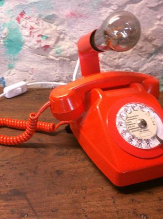 Lampe téléphone vintage - ORANGE -