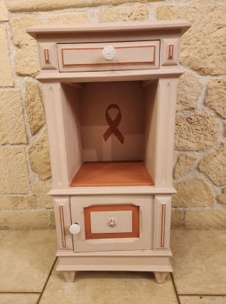  Meuble relooké "Octobre rose" – pièce unique, hommage 