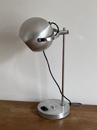 Lampe Eye ball. 1970. Inox brossé.