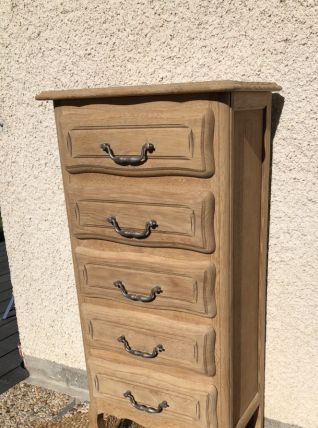 Chiffonnier bois brut 5 tiroirs 