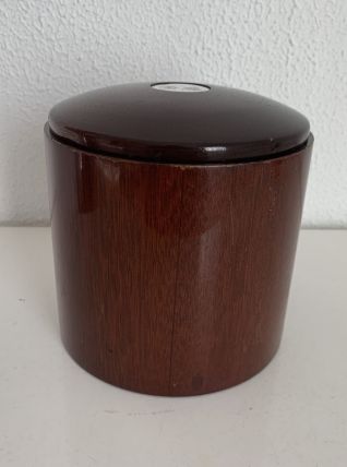 Pot à tabac vintage 1960 tabatière bois écusson Stewart pipe