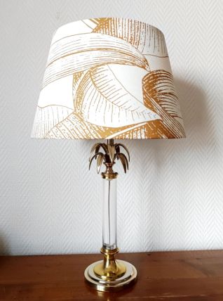Lampe plexiglas palmier style Maison Charles 