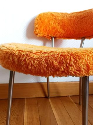 Chaise moumoute orange Pelfran 