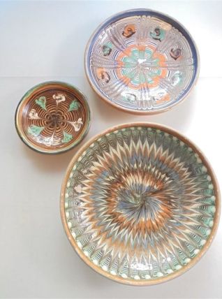  Set de 3 coupelles en terre cuite 