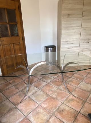 Table Boris Tabacoff pour CHRISTOFLE. 1970. Space age.