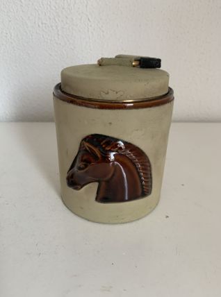 Porte-cigarettes vintage 1960 Longchamp daim cheval sable - 