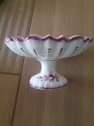 Coupe sur pied peinte main