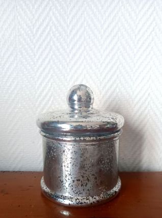 Bonbonnière vintage en verre églomisé 