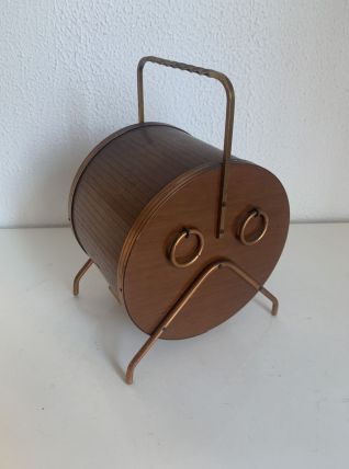 Pot vintage 1960 à tabac tabatière fut tonneau pipe vin - 25