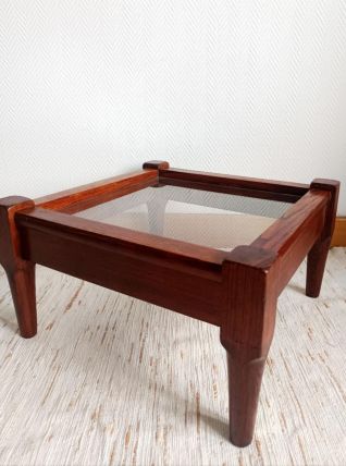 Table basse scandinave bois et verre 