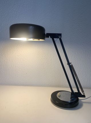 Lampe vintage 1950 industrielle type Jumo noire bureau - 35 