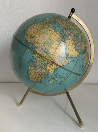 Globe  vintage 1976 terrestre tripode Taride philips challen